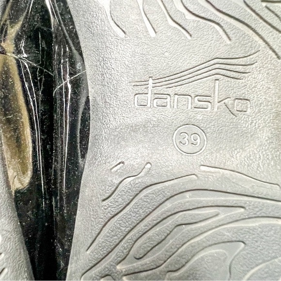 Dansko Black Patent Leather Slide On Mules Size 39 9 Women’s - Picture 7 of 7